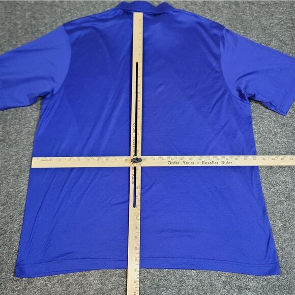 Vtg Masters × Augusta Amen Corner Mens Size XL Golf Tennis Polo Shirt Blue - Picture 12 of 13